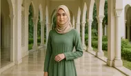 Pilihan Warna Jilbab yang Cocok dengan Gamis Sage Green (created by AI)