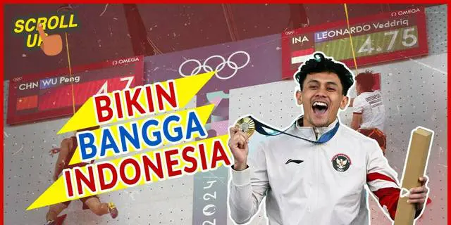 VIDEO: Bikin Bangga! Atlet Panjat Tebing Indonesia, Veddriq Leonardo Raih Emas di Olimpiade 2024