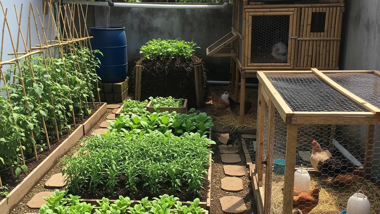 Cara Mengatur Sistem Kebun Sayur dan Ternak yang Saling Menguntungkan