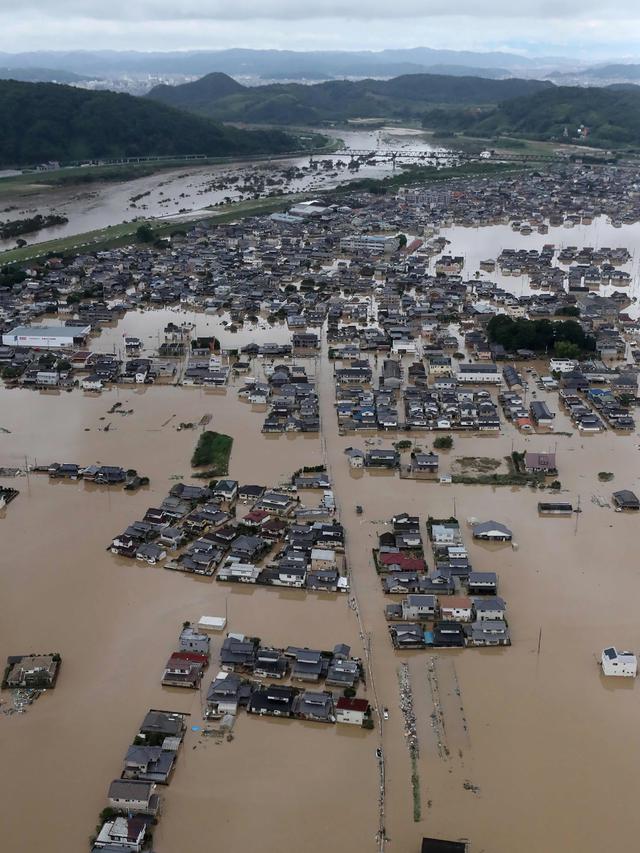 Tewaskan 75 Orang, Begini Dampak Kerusakan Banjir Jepang