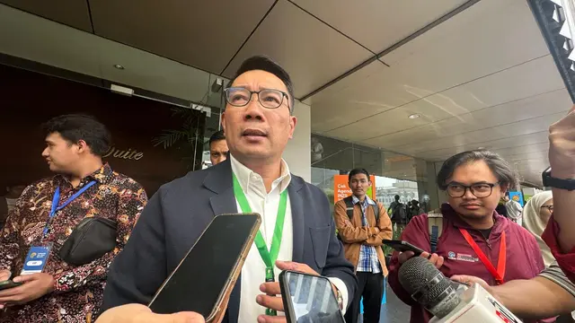 Ridwan Kamil dalam acara Indonesia Net-Zero Summit 2024 oleh FPCI di Jakarta, Sabtu (24/8/2024). (Liputan6/Benedikta Miranti)