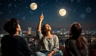 zodiac moon and rising ©Ilustrasi dibuat AI