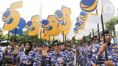Partai NasDem mendaftarkan 580 bacaleg tingkat DPR RI untuk berlaga di Pemilu 2024. (Liputan6.com/Herman Zakharia)