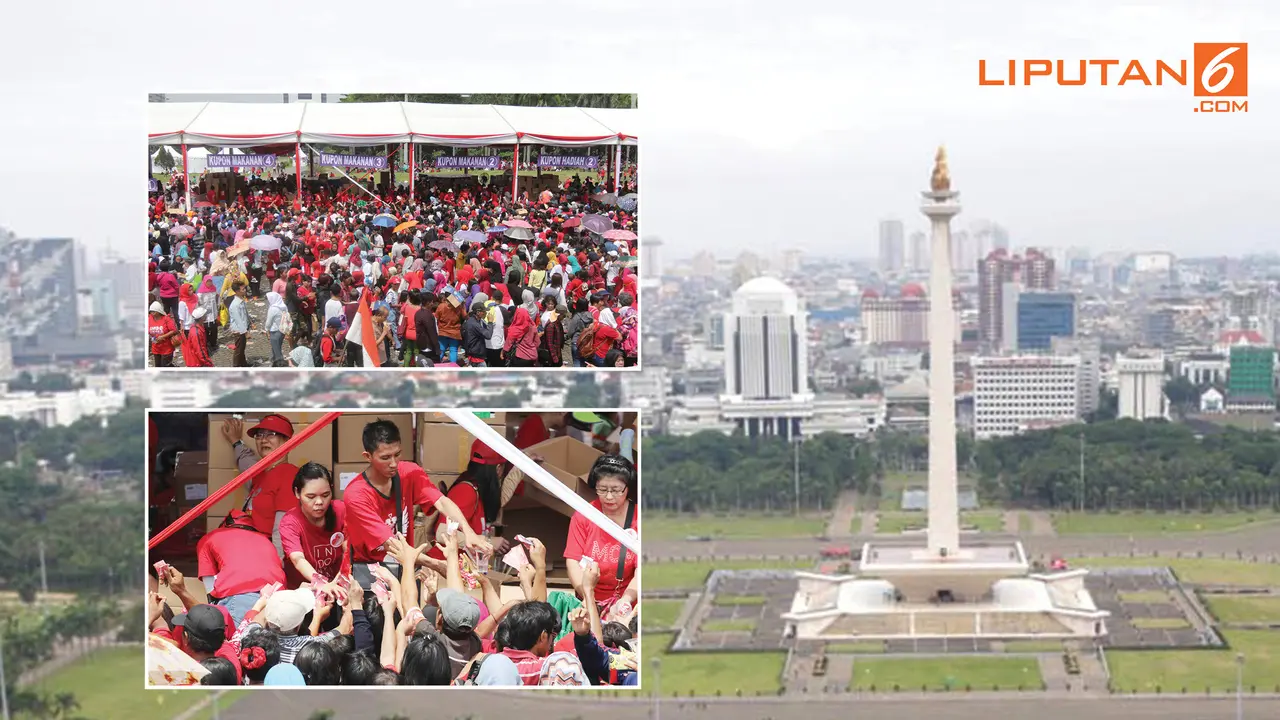 Banner Sembako Maut di Monas