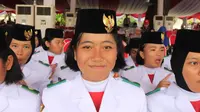 Dhea Lukita Andriana, Paskibraka 2019 Tingkat Nasional dari SMA Negeri 1 Ngunut dipastikan akan kembali bertugas pada upacara HUT ke-75 RI di Istana Merdeka, 17 Agustus 2020. (Foto: Aditya Eka Prawira/Diary Paskibraka Liputan6.com)