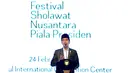 Presiden Joko Widodo memberi sambutan saat membuka Festival Sholawat Nusantara Piala Presiden di Sentul International Convention Center, Provinsi Jawa Barat (24/2). (Liputan6.com/Pool/Rusman-Biro Pers Setpres)