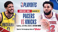 Pacers vs Knicks NBA Playoffs Conference Final 2025 (Sumber: Dok. Vidio)