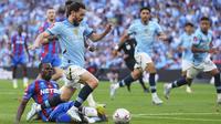 Manchester City menelan kekalahan 0-1 dari Crystal Palace pada laga final Piala FA musim ini di Stadion Wembley, London, Sabtu (17/5/2025) malam WIB. Hasil minor itu pun membuat Man City gagal menjadi kampiun di turnamen tersebut. (AP Photo/Kirsty Wigglesworth)