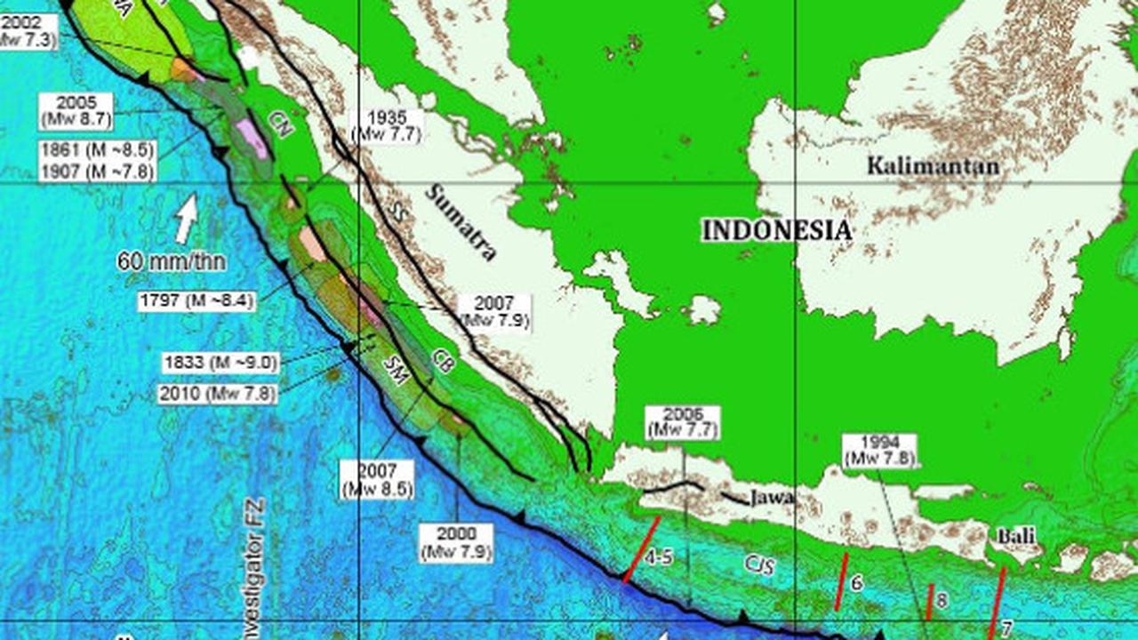 Zona Megathrust di Indonesia