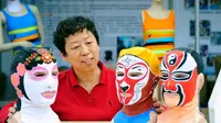 Facekini generasi terbaru yang memiliki gambar dari karakter Opera Beijing. (Shanghaiist) 