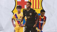 Barcelona - Riqui Puig, Ansu Fati, Pedri (Bola.com/Adreanus Titus)