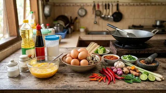 Resep Sate Telur Gulung Pedas/AI Generated