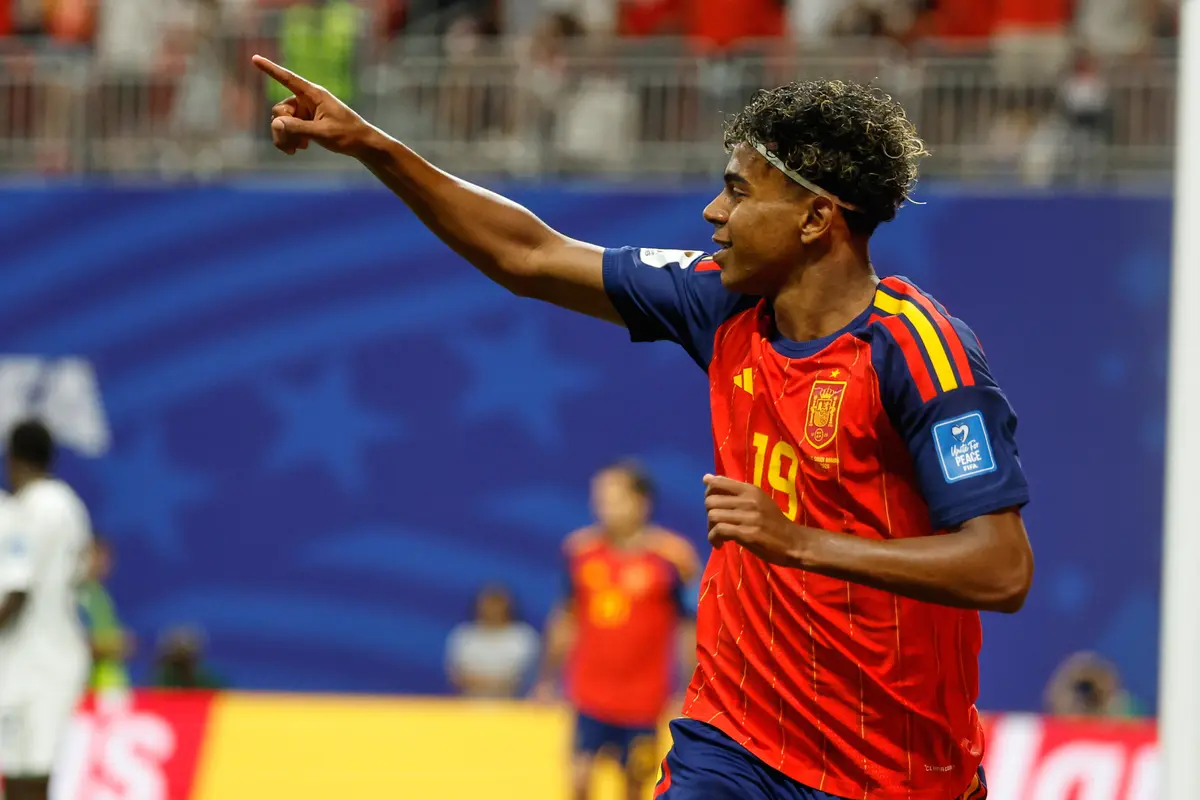 Pemain Spanyol Lamine Yamal