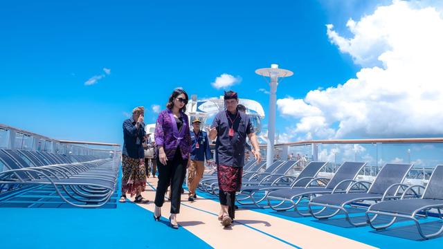 Potret Mewahnya Kapal Pesiar Terbesar yang Pernah Bersandar di Pelabuhan Benoa Bali, Angkut 4.279 Wisman