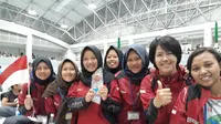 Tim Youth Putri Indonesia yang berjaya di Kejuaraan Dunia Arung Jeram 2017 di Sungai Yoshino, Tokushima, Jepang, yang berakhir, Senin (9/10/2017). (Humas Tim Indonesia)