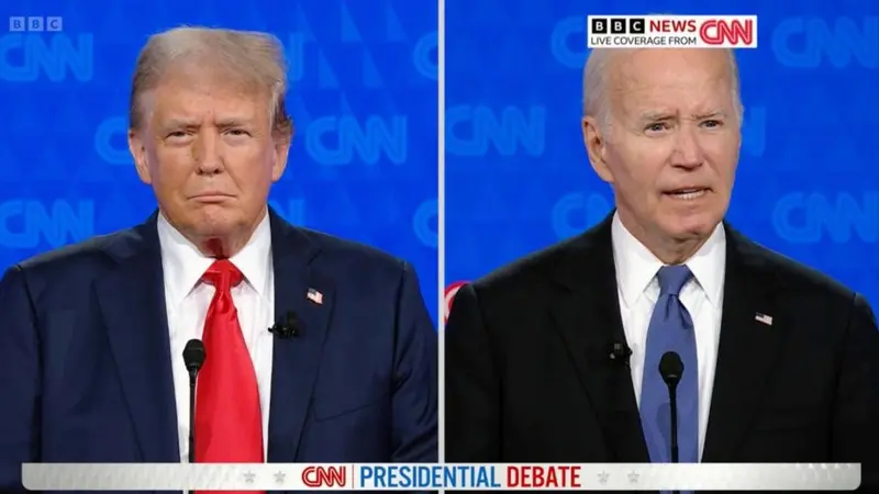 Debat Capres AS, Kamis 27 Juni 2024, Donald Trump Vs Joe Biden. (Screen grab CNN)