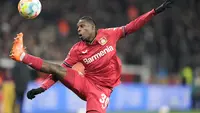 Bek Bayer Leverkusen Jeremie Frimpong. (AP Photo/Martin Meissner)
