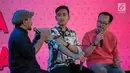 Putra Presiden Joko Widodo atau Jokowi, Gibran Rakabuming Raka (tengah) saat menjadi nara sumber dalam acara Playfest 2019 di Parkir Selatan Gelora Bung Karno, Jakarta, Minggu (25/8/2019). Gibran berbagi jurus antibaper di Playfest 2019. (Liputan6.com/Faizal Fanani)