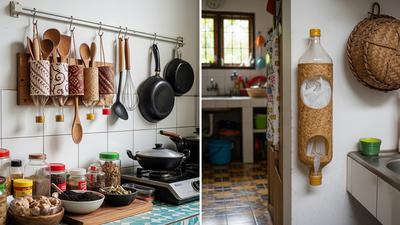 8 Ide Organizer Dapur dari Botol Minyak Bekas, Kreatif, Hemat dan Ramah Lingkungan