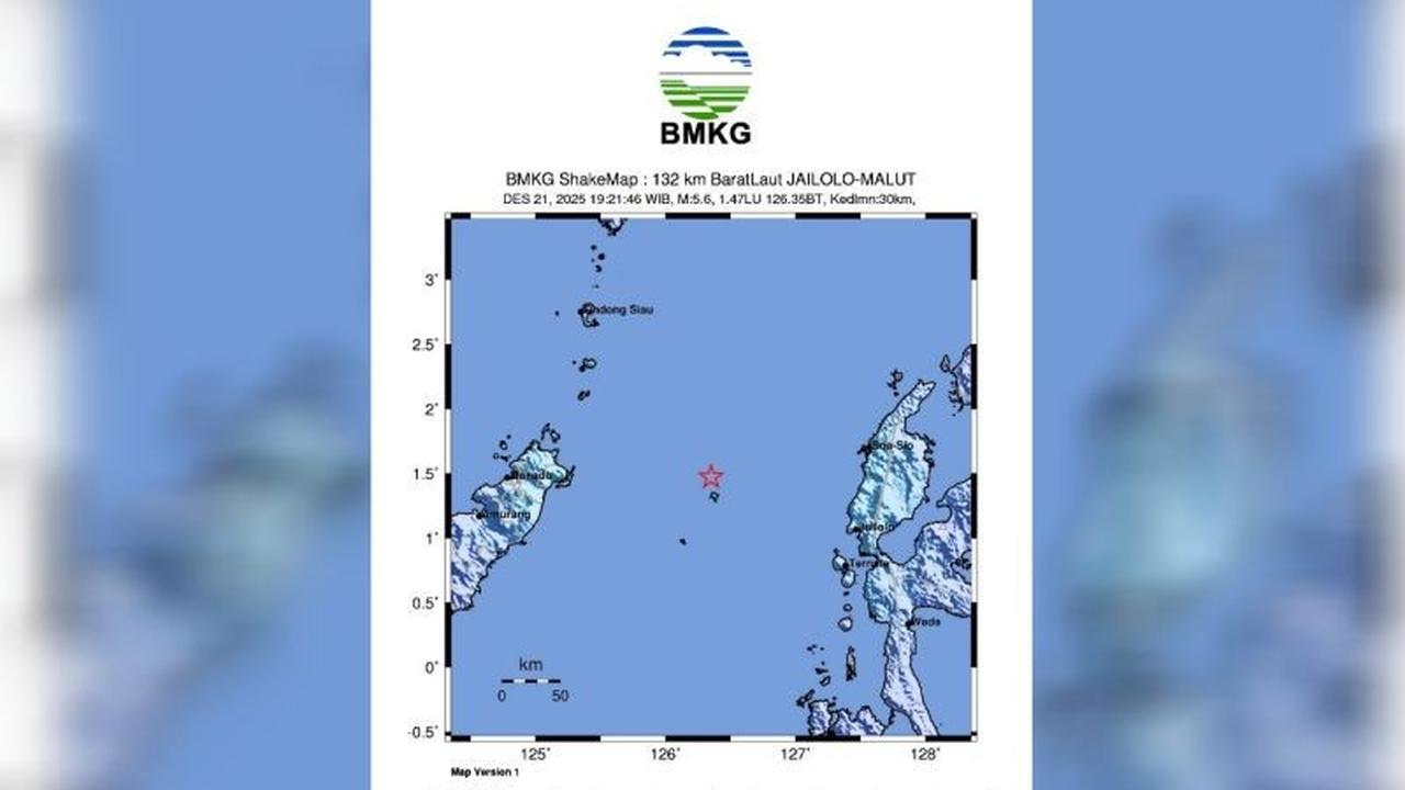 BMKG Ungkap Penyebab Gempa Ternate M 5,6: Deformasi Batuan Lempeng Laut Maluku