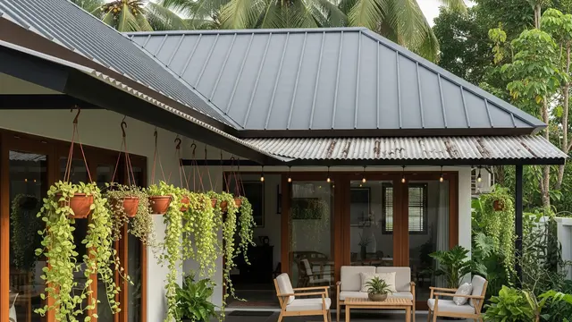 Rumah Minimalis dengan Teras Atap Asbes