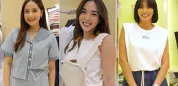 Nagita Slavina, Gisella Anastasia, dan Tyas Mirasih di Opening Gentlewoman Jakarta. [Adrian/Fimela]