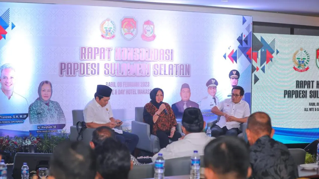 Dewan Pengurus Daerah (DPD) Perkumpulan Aparatur Pemerintah Desa Seluruh Indonesia (Papdesi) Provinsi Sulawesi Selatan (Sulsel) menggelar rapat koordinasi daerah (Rakorda) di Makassar (Istimewa)