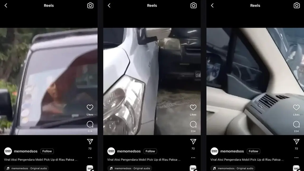 Sopir Serempet Mobil di SPBU