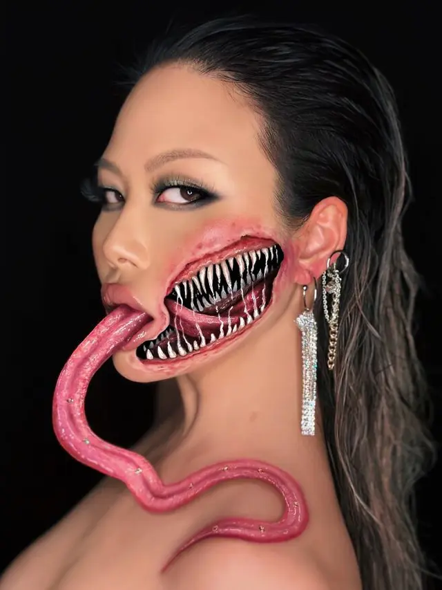 6 Potret Ilusi Rias Wajah Ini Bikin Merinding, Cocok Jadi Inspirasi Halloween