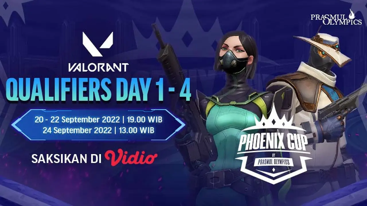 Link Live Kualifikasi Valorant Phoenix Cup Prasmul Olympics di Vidio, 20-24 September