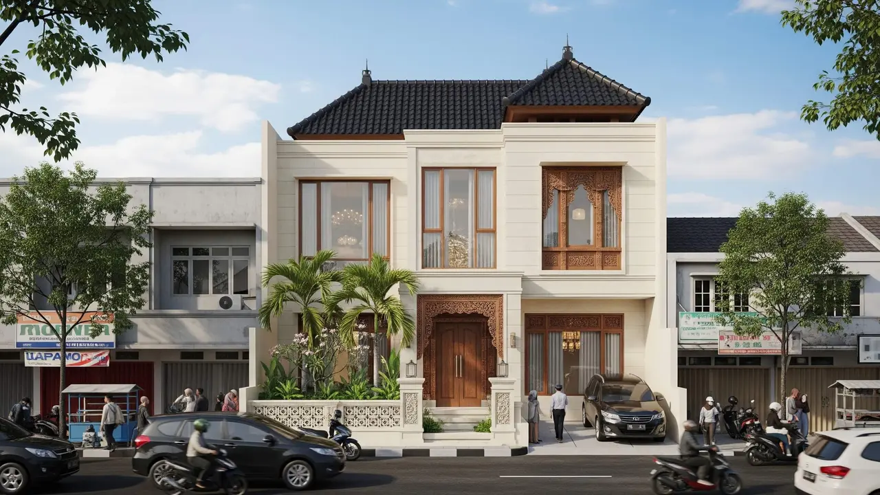 Pilihan Warna Cat Rumah untuk Daerah Pinggir Jalan Ramai