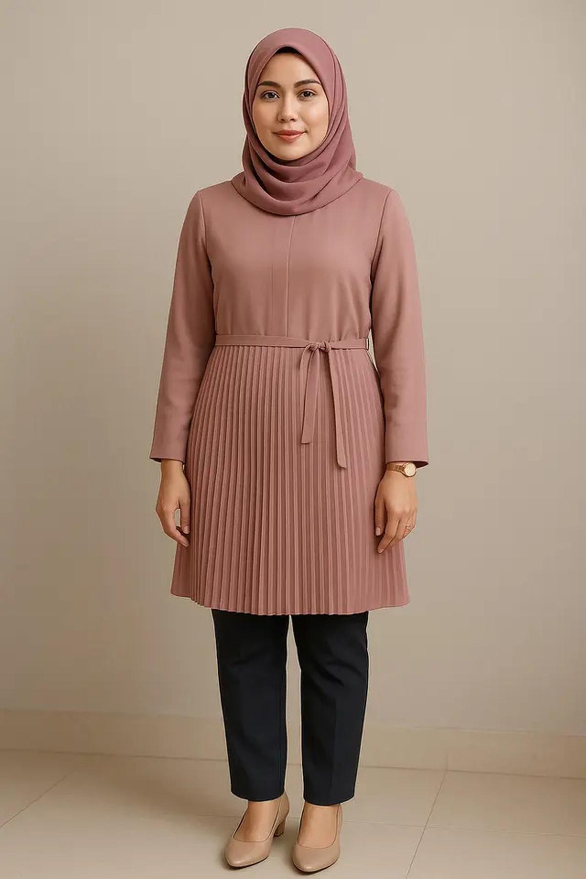 7 Baju Tunik Kantor Berjilbab Modern 2025, Tampil Segar dan Tidak Monoton