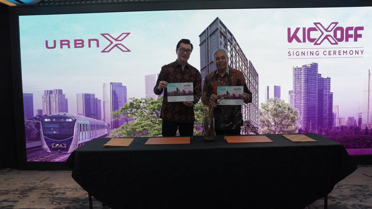 Penandatanganan kerja sama antara LippoLand dengan PT Nusa Konstruksi Enjiniring Tbk sebagai kontraktor struktur, arsitektur, dan plumbing (SAP) untuk proyek URBN X. (Dok Lippo)
