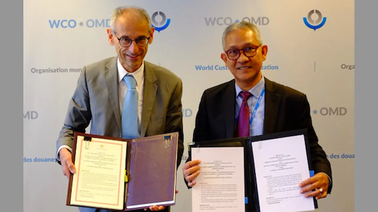 Kementerian Keuangan melalui Bea Cukai Indonesia melakukan penandatanganan Action Plan on Collaboration antara Bea Cukai Indonesia dengan Belgian Customs. (Istimewa)