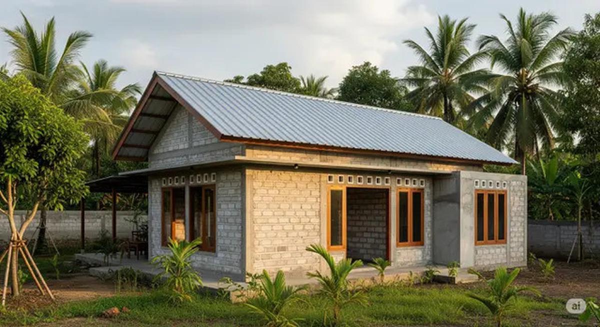 8 Desain Rumah Minimalis dari Batako dan Baja Ringan yang Kokoh &amp; Murah di 2025