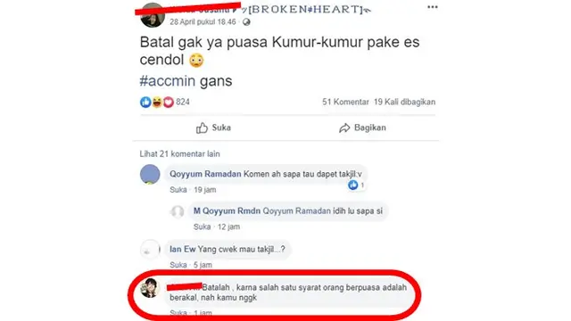 5 Status Facebook Batal Puasa Ini Bikin Ngakak