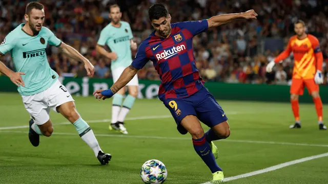 2 Gol Suarez Bawa Barcelona Taklukkan Inter Milan