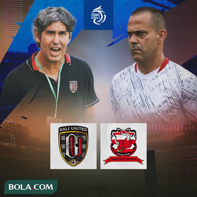 BRI Liga 1 - Duel Pelatih - Bali United Vs Madura United