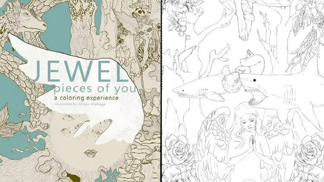 Jewel Pieces of You: a coloring experience illustrated by Atreyu Moniaga