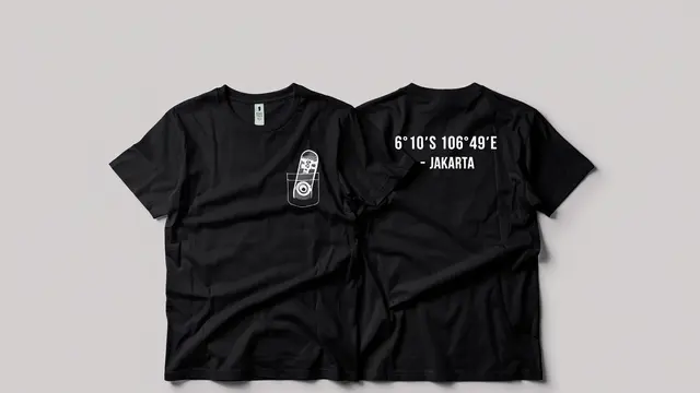 Desain Kaos Hitam Polos Depan Belakang