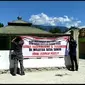 Spanduk penolakan terhadap paham radikal di Desa Sunju, Kabupaten Sigi, Senin (17/3/2023). (Foto: Heri Susanto/ Liputan6.com).