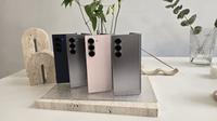 Smartphone layar lipat terbaru Samsung Galaxy Z Fold 6 dalam warna Pink (Liputan6.com/ Agustin Setyo Wardani).