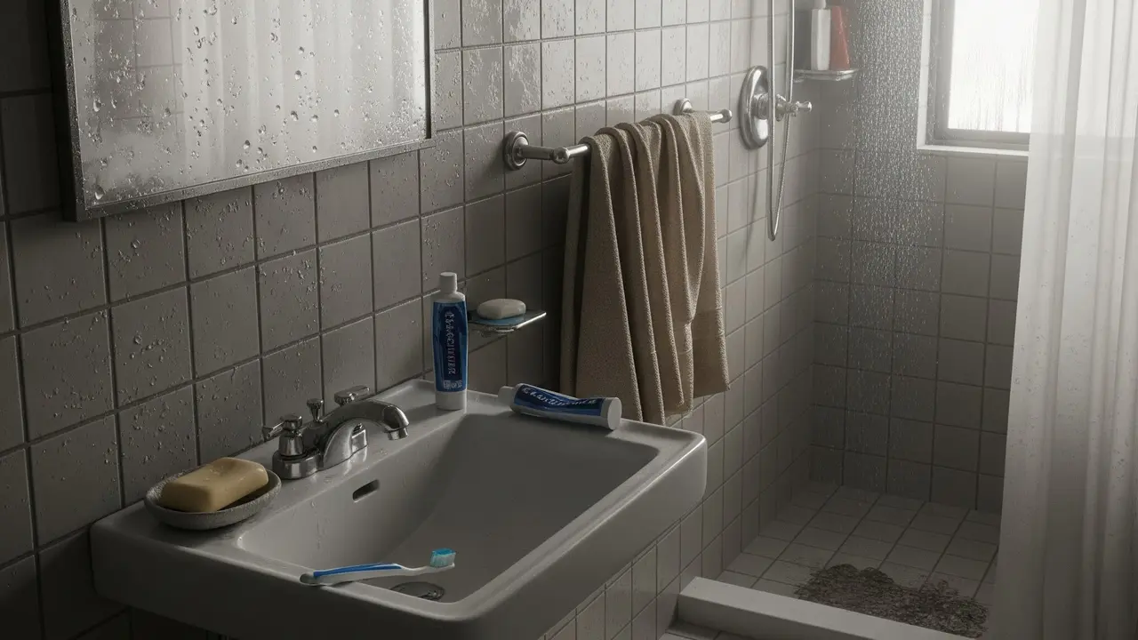 Ilustrasi kamar mandi lembab (Image by Gemini AI)