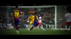 Empat gol Barcelona dicetak oleh Lionel Messi, Marc Batra dan sepasang gol Luis Suarez.