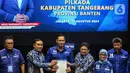 Dewan Pimpinan Pusat (DPP) Partai Demokrat menyerahkan surat rekomendasi kepada 54 bakal calon bupati/wali kota dan bakal calon wakil bupati/wali kota untuk mengikuti Pilkada Serentak 2024. (Liputan6.com/Angga Yuniar)