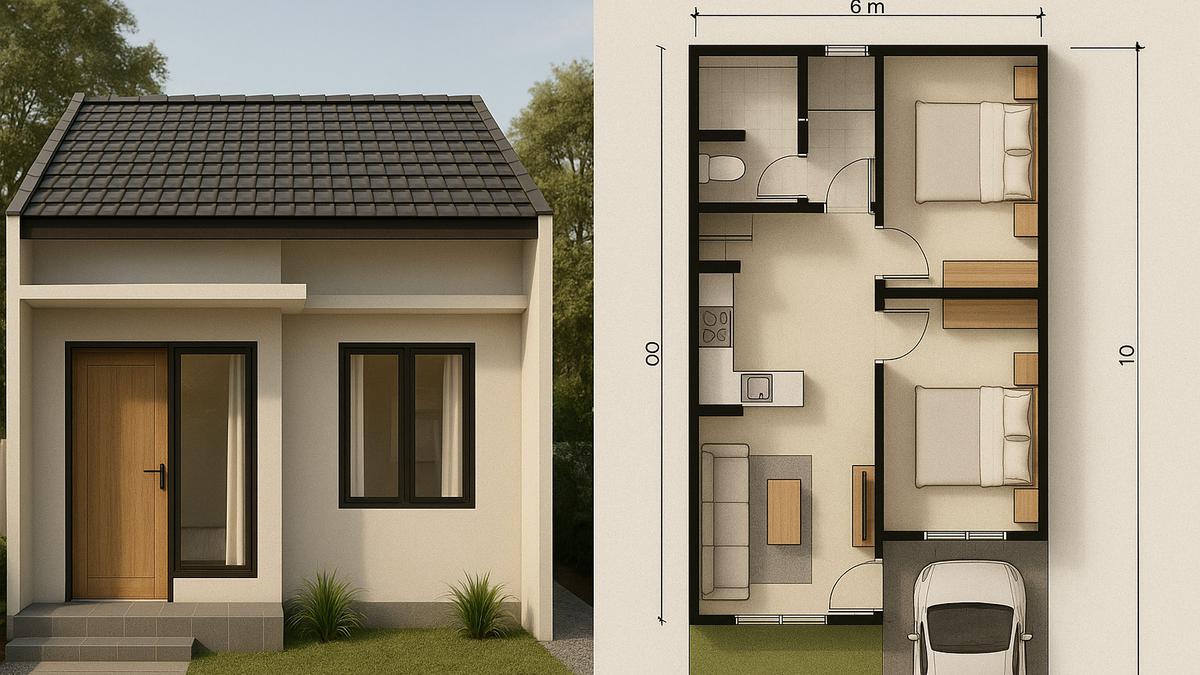 7 Desain Rumah Kecil Minimalis 2 Kamar, Lengkap dengan Inspirasi Denah yang Efisien dan Nyaman
