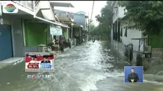 Perumahan Departemen Sosial di Ciracas, Jakarta Timur, terendam banjir setinggi 60 sentimeter.