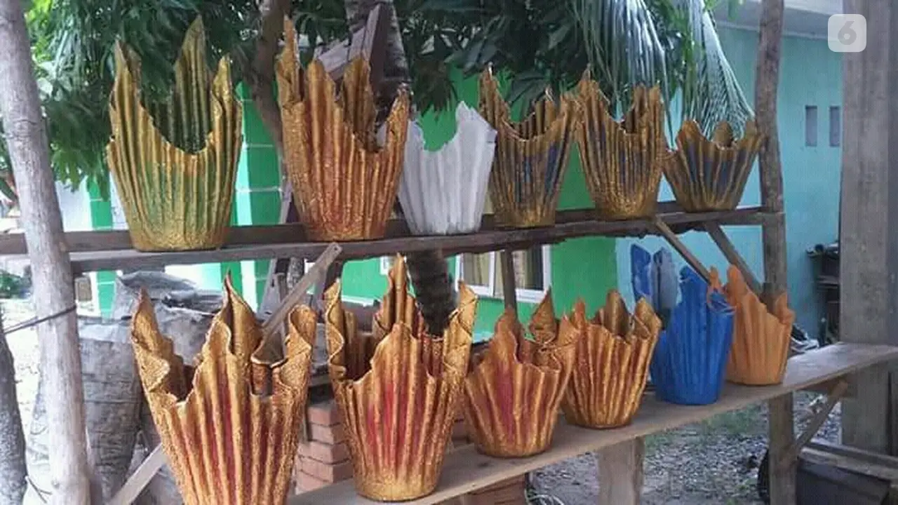 Pot Bunga dari Handuk
