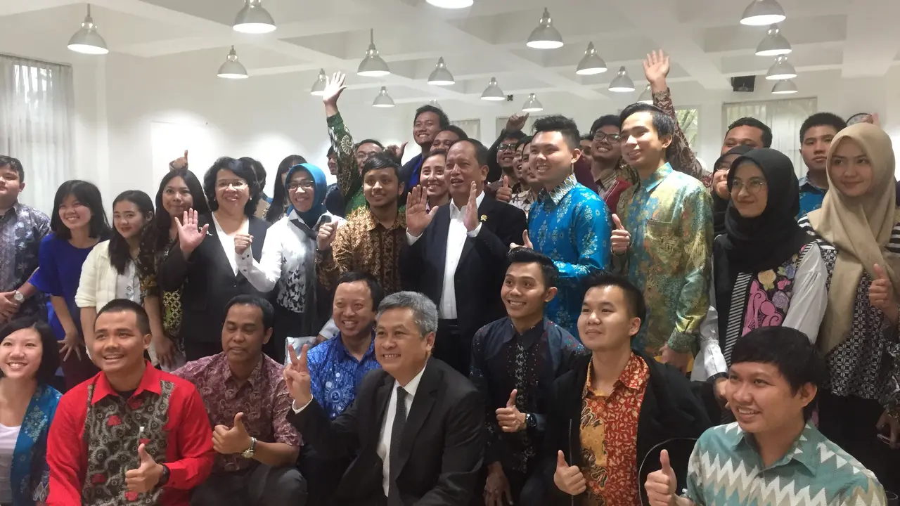 Menteri Riset, Teknologi dan Pendidikan Tinggi Prof. H. Mohamad Nasir di KBRI Beijing. (Liputan6.com/Jeannette Kifli)