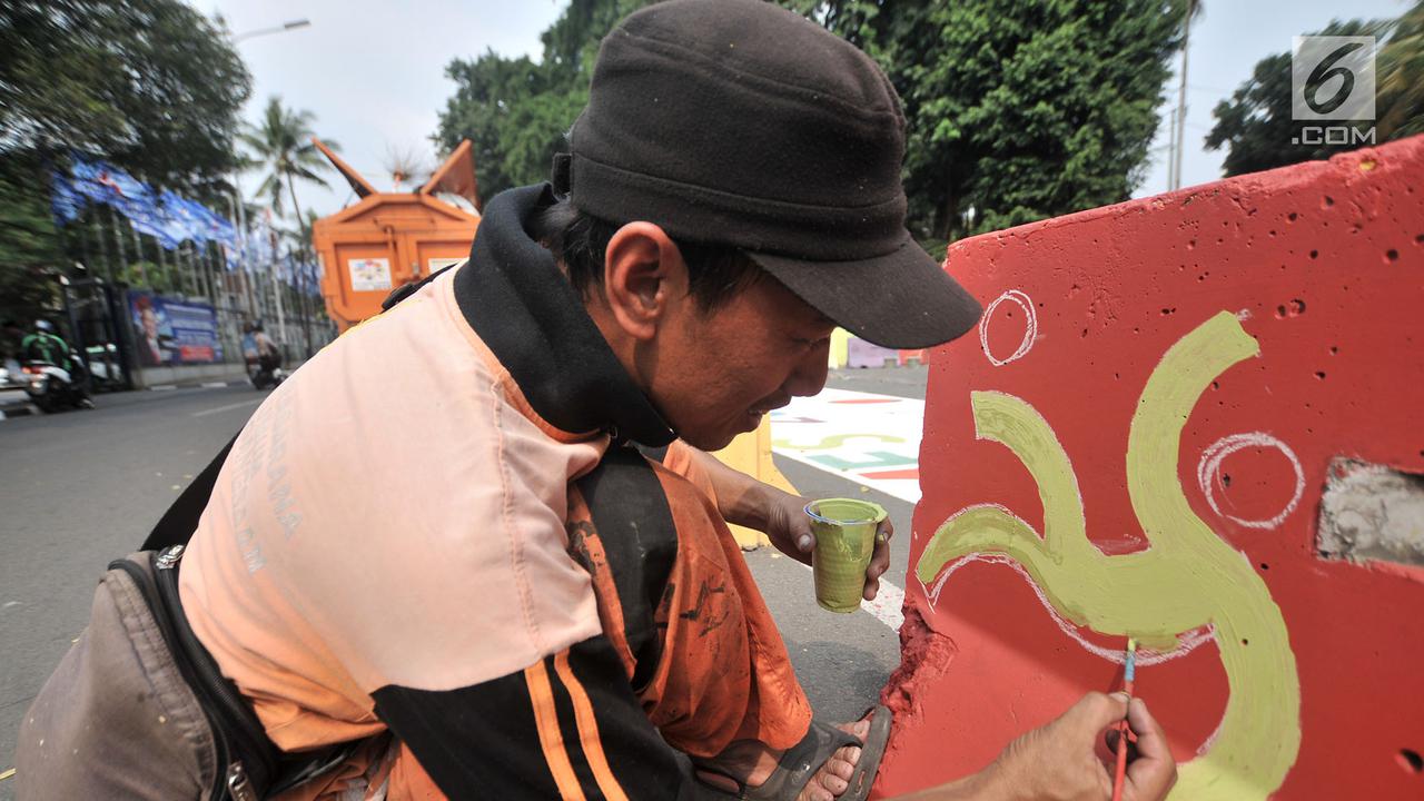 Logo Raksasa Asian Games 2018 Hiasi Simpang Tugu Proklamasi